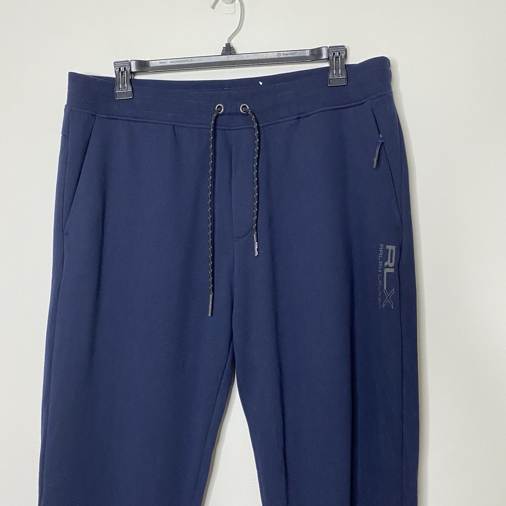 RLX Ralph Lauren Unit 02 Jogger Pants XXL Navy Blue Performance Knit Zip Pocket - Picture 5 of 16